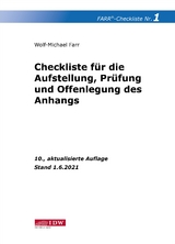 Farr, Checkliste 1 (Aufstellung, Prüfung und Offenlegung des Anhangs) - Farr, Wolf-Michael