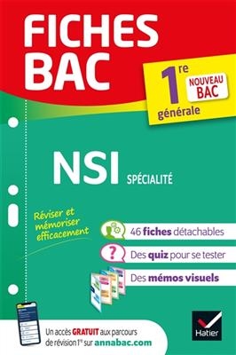 NSI spécialité, 1re générale : nouveau bac