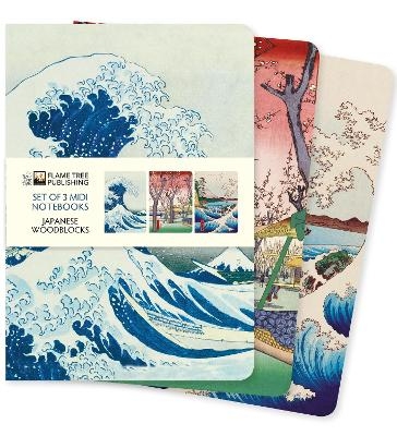 Japanese Woodblocks Set of 3 Midi Notebooks - 