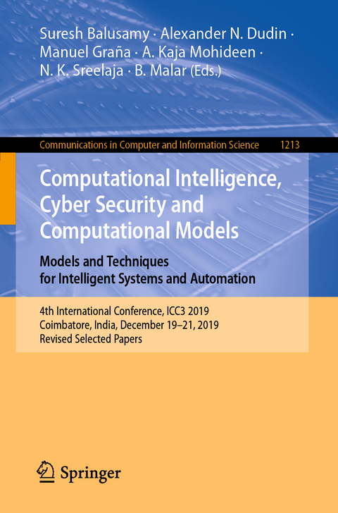 Computational Intelligence, Cyber Security and Computational Models. Models and Techniques for Intelligent Systems and Automation - 