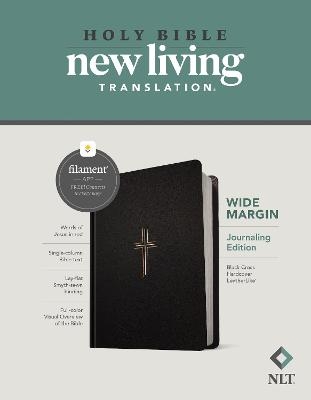 NLT Wide Margin Bible, Filament-Enabled Edition (Hardcover Leatherlike, Black Cross, Red Letter) -  Tyndale