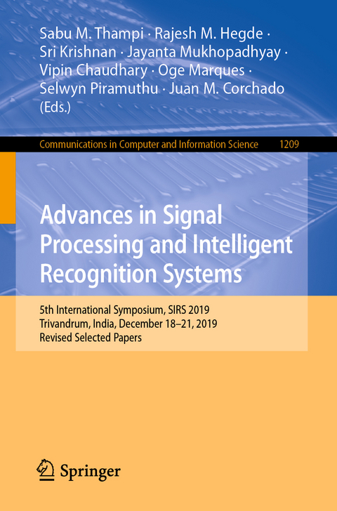 Advances in Signal Processing and Intelligent Recognition Systems - 