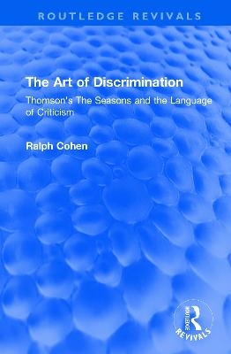 The Art of Discrimination - Ralph Cohen