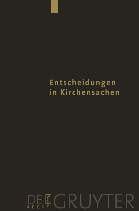 Entscheidungen in Kirchensachen seit 1946 / 1.7.-31.12.2004 - 