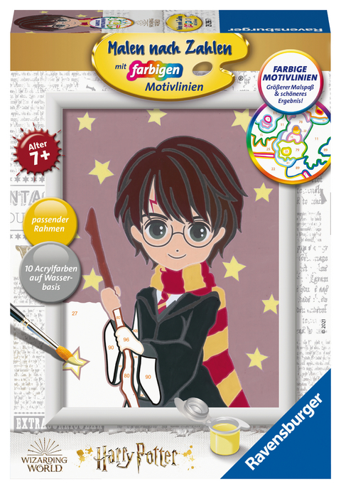 Ravensburger CreArt 29296 - Harry - Malen nach Zahlen Harry Potter für Kinder ab 7 Jahre