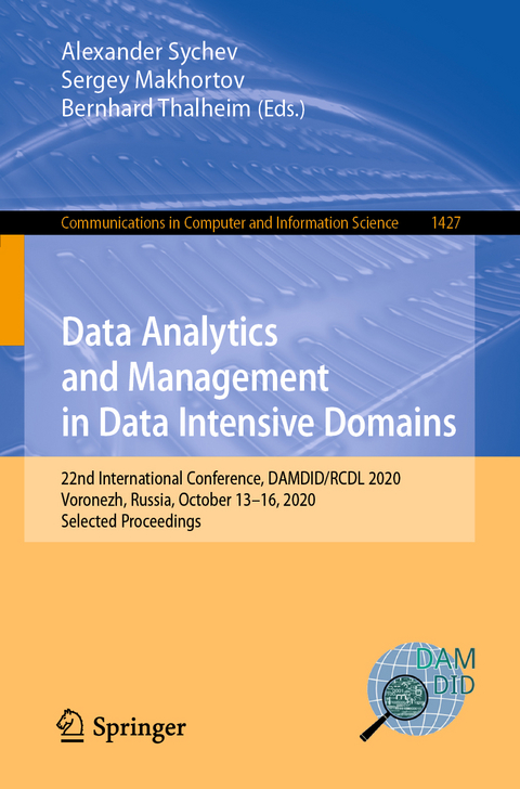 Data Analytics and Management in Data Intensive Domains - 