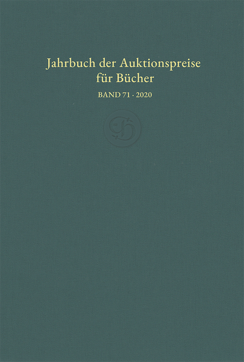 Jahrbuch der Auktionspreise für Bücher, Handschriften und Autographen