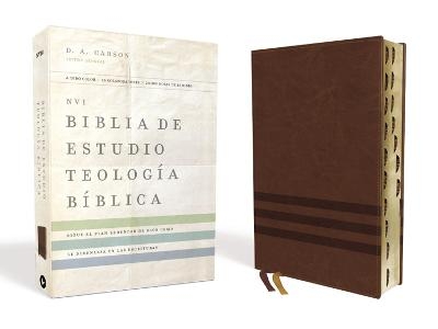 Nvi, Biblia de Estudio Teología Bíblica, Interior a Cuatro Colores, Leathersoft, Café, Con Índice - 