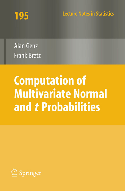 Computation of Multivariate Normal and t Probabilities - Alan Genz, Frank Bretz