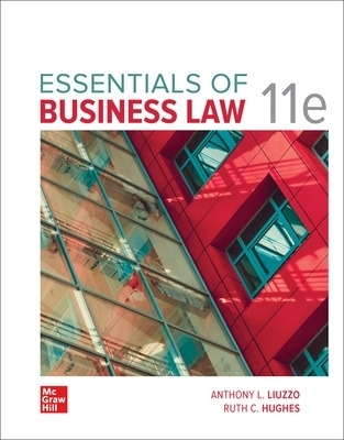 Essentials of Business Law - Anthony Liuzzo, Ruth Calhoun Hughes