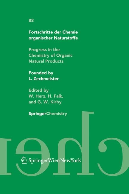 Fortschritte der Chemie organischer Naturstoffe / Progress in the Chemistry of Organic Natural Products 88 - 