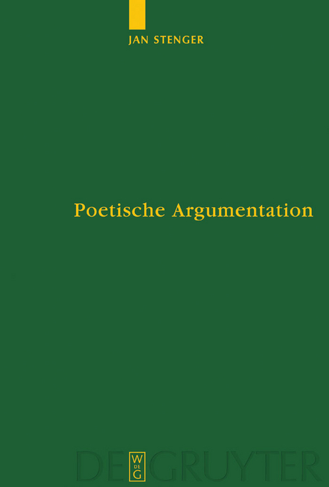 Poetische Argumentation - Jan Stenger