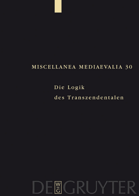 Die Logik des Transzendentalen - 