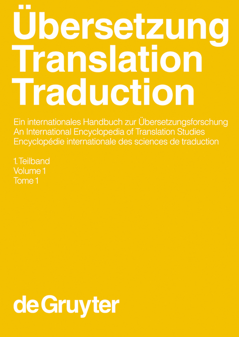 Übersetzung - Translation - Traduction. 1. Teilband - 