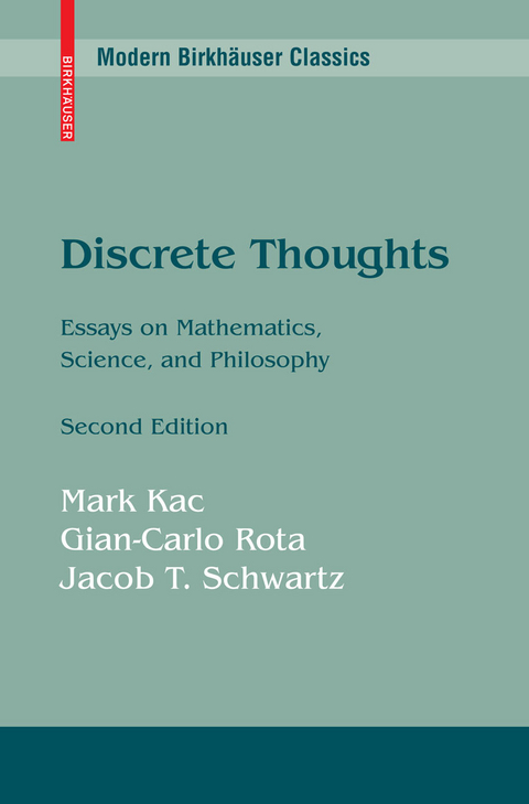 Discrete Thoughts - Mark Kac, Gian-Carlo Rota, Jacob T. Schwartz