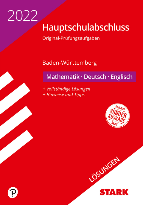 STARK Lösungen zu Original-Prüfungen Hauptschulabschluss 2022 - Mathematik, Deutsch, Englisch 9. Klasse - BaWü