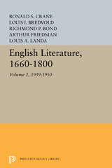 English Literature, Volume 2 -  Louis A. Landa