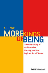 More Kinds of Being - E. J. Lowe