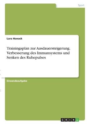 Trainingsplan zur Ausdauersteigerung. Verbesserung des Immunsystems und Senken des Ruhepulses - Lara Hanack