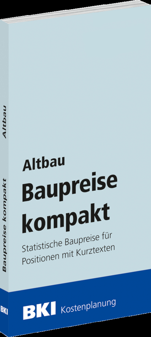 BKI Baupreise kompakt Altbau 2022