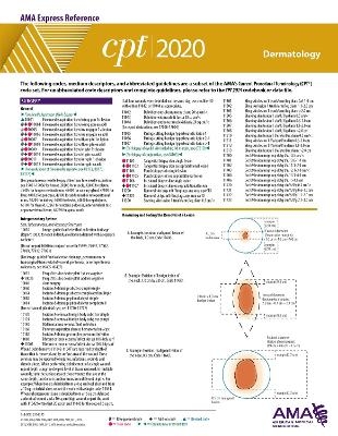 CPT 2020 Express Reference Coding Card: Dermatology -  American Medical Association