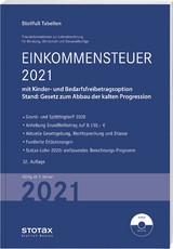 Tabelle, Einkommensteuer 2021 - 