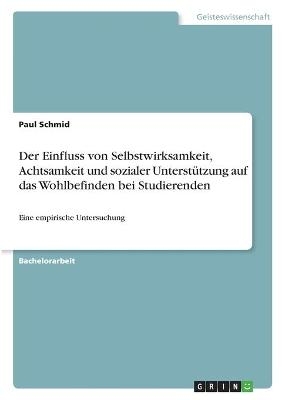 Der Einfluss von Selbstwirksamkeit, Achtsamkeit und sozialer UnterstÃ¼tzung auf das Wohlbefinden bei Studierenden - Paul Schmid