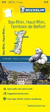 Bas-Rhin, Haut-Rhin, Territoire de Belfort - Michelin Local Map 315 - Michelin