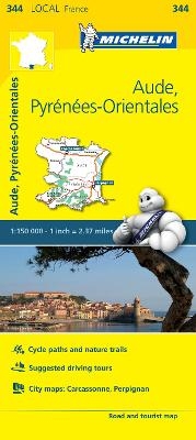 Aude, Pyrenees-Orientales - Michelin Local Map 344 -  Michelin