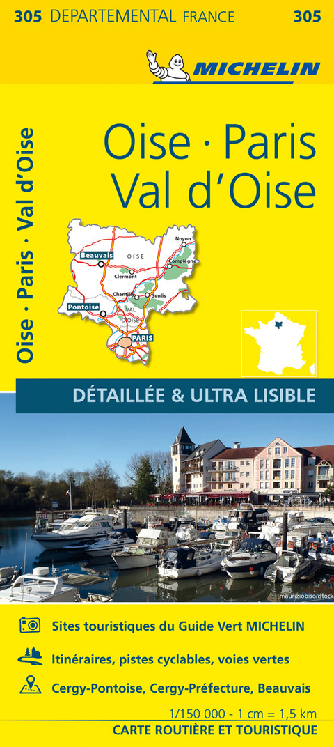 Oise, Paris, Val-d'Oise - Michelin Local Map 305 -  Michelin