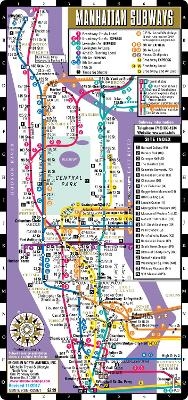 Streetwise Map Manhattan - Laminated City Center Street Map of Manhattan Subway Bus -  Michelin