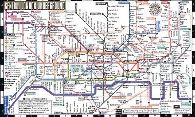 Streetwise London Underground Map - Laminated Map of the London Underground, England