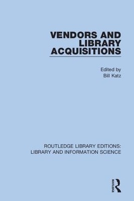 Vendors and Library Acquisitions - 