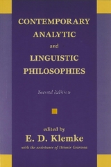 Contemporary Analytic and Linguistic Philosophies - Klemke, E. D.; Geirsson, Heimir