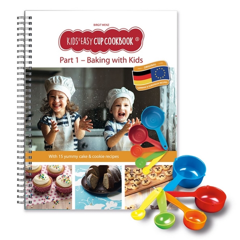 Kids Easy Cup Cookbook: Baking with Kids (Part 1), Baking box set incl. 5 colorful measuring cups - Birgit Wenz