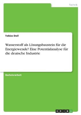 Wasserstoff als LÃ¶sungsbaustein fÃ¼r die Energiewende? Eine Potentialanalyse fÃ¼r die deutsche Industrie - Tobias Doil