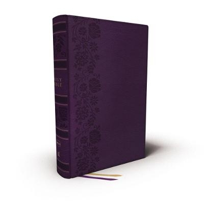 NKJV, Single-Column Wide-Margin Reference Bible, Leathersoft, Purple, Red Letter, Comfort Print - Thomas Nelson